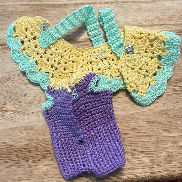 Hand Crochet Romper with Dress New Made for Madeline & Friends 8β Doll - Picture 3 of 8